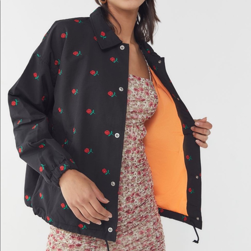 X-girl Rose Embroidered Coach Jacket - Picture 7 of 10